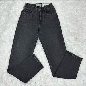 Everlane‎ Women's NWT Black Washed The Curvy Cheeky Minimalist Jean W24/L28